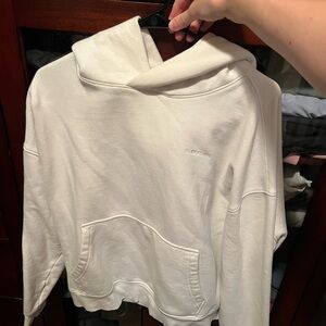 White Hoodie with Front Pocket